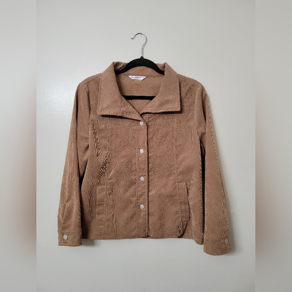 Allison Daley Tan Corduroy Fall Jacket
